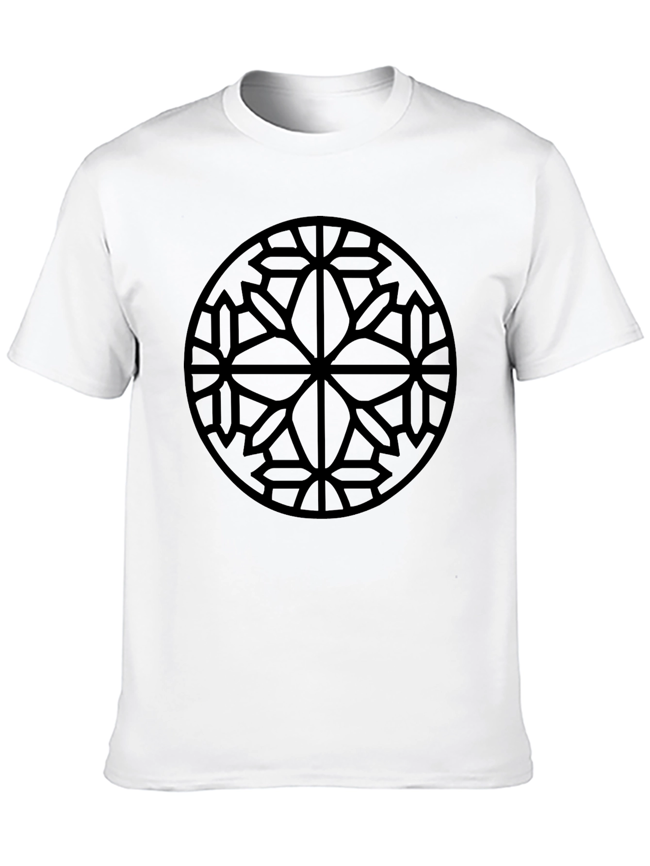 Geometric Circle Graphic Black T-Shirt