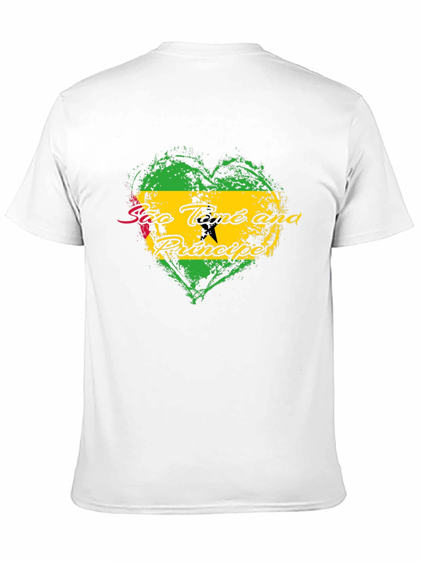 São Tomé and Príncipe Flag Heart T-Shirt