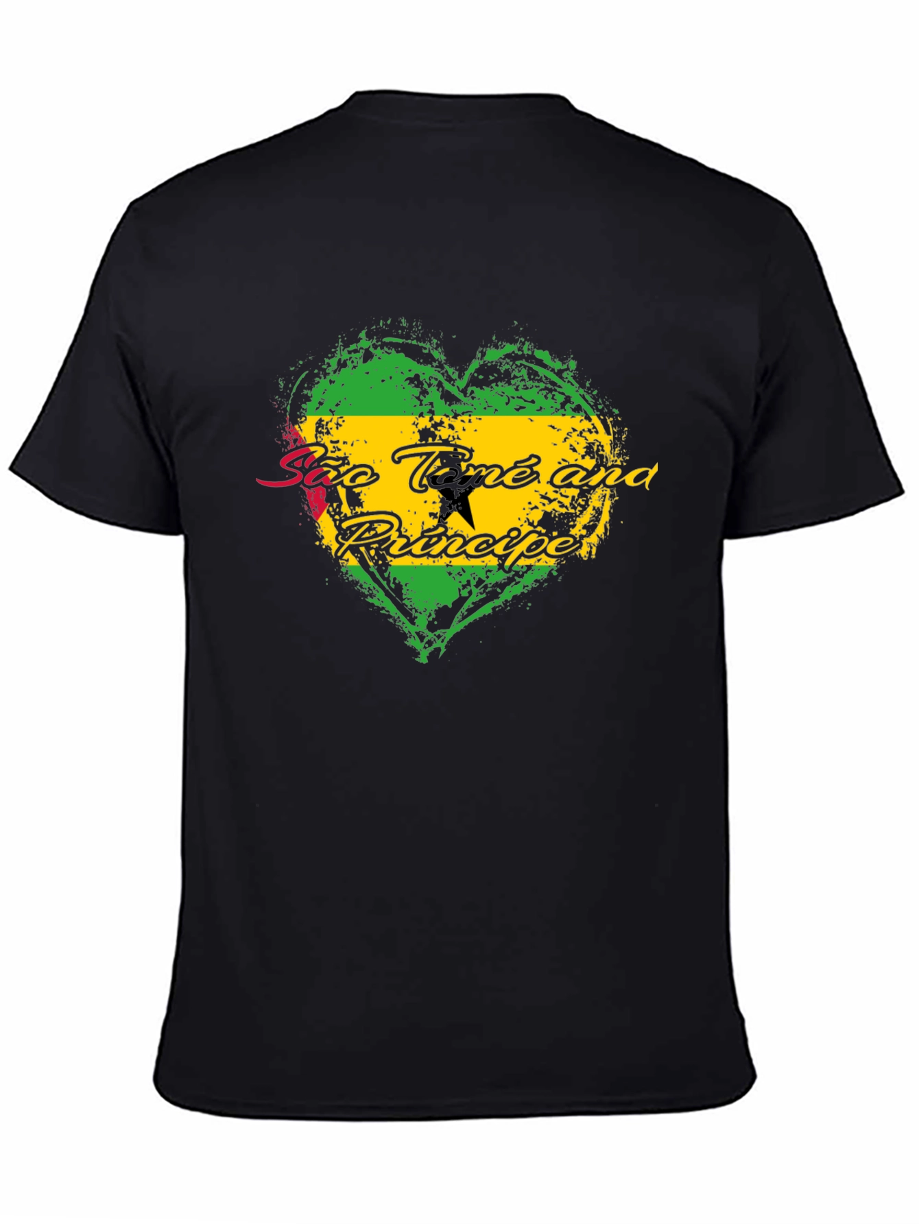 São Tomé and Príncipe Flag Heart T-Shirt