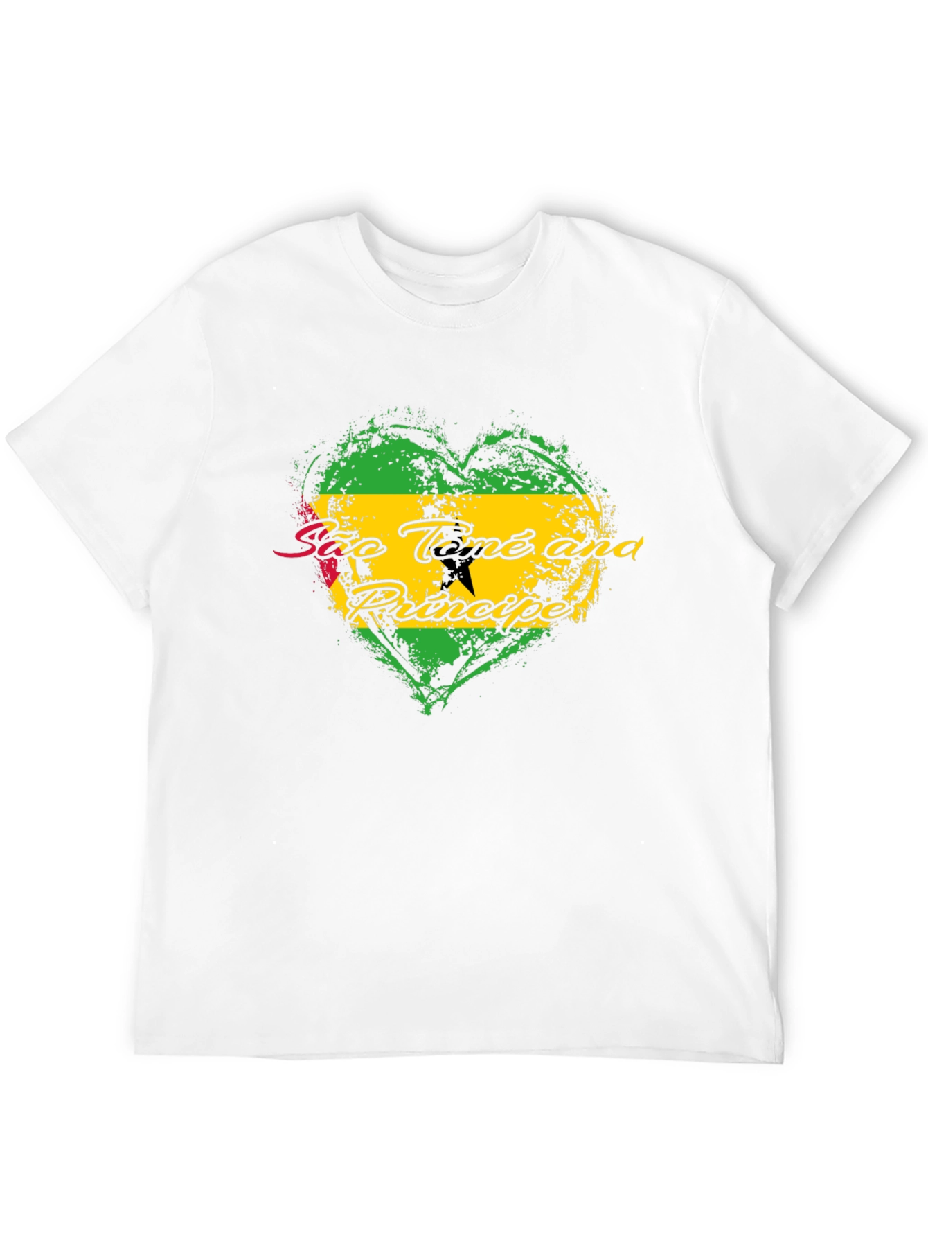 São Tomé and Príncipe Flag Heart T-Shirt
