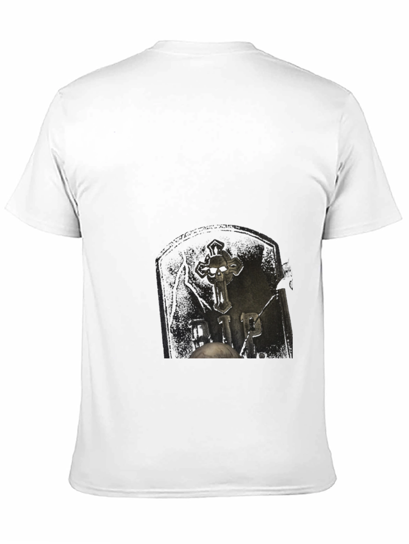 Gothic RIP Tombstone Graphic Black T-Shirt