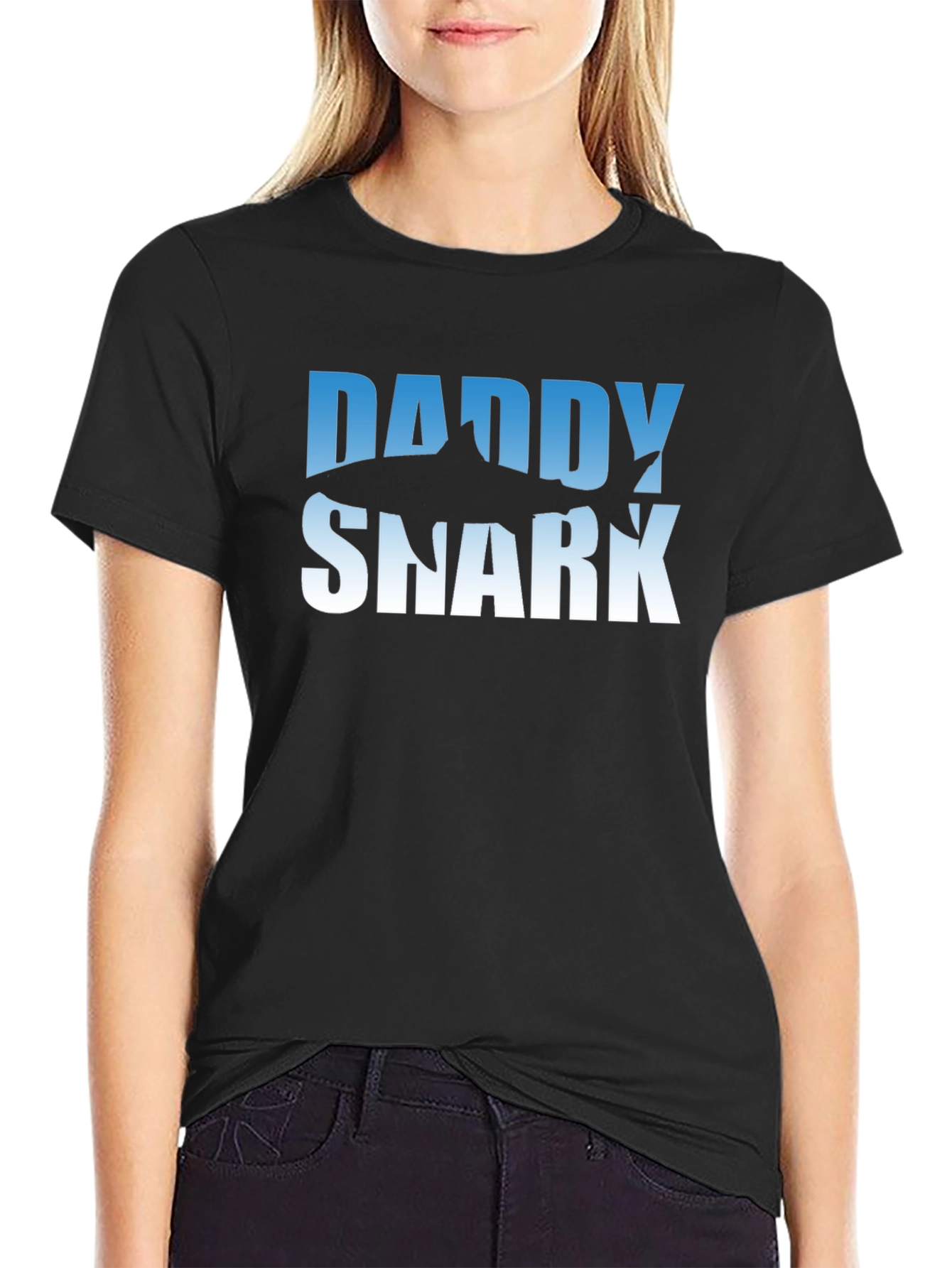 Daddy Shark Graphic Tee - Black