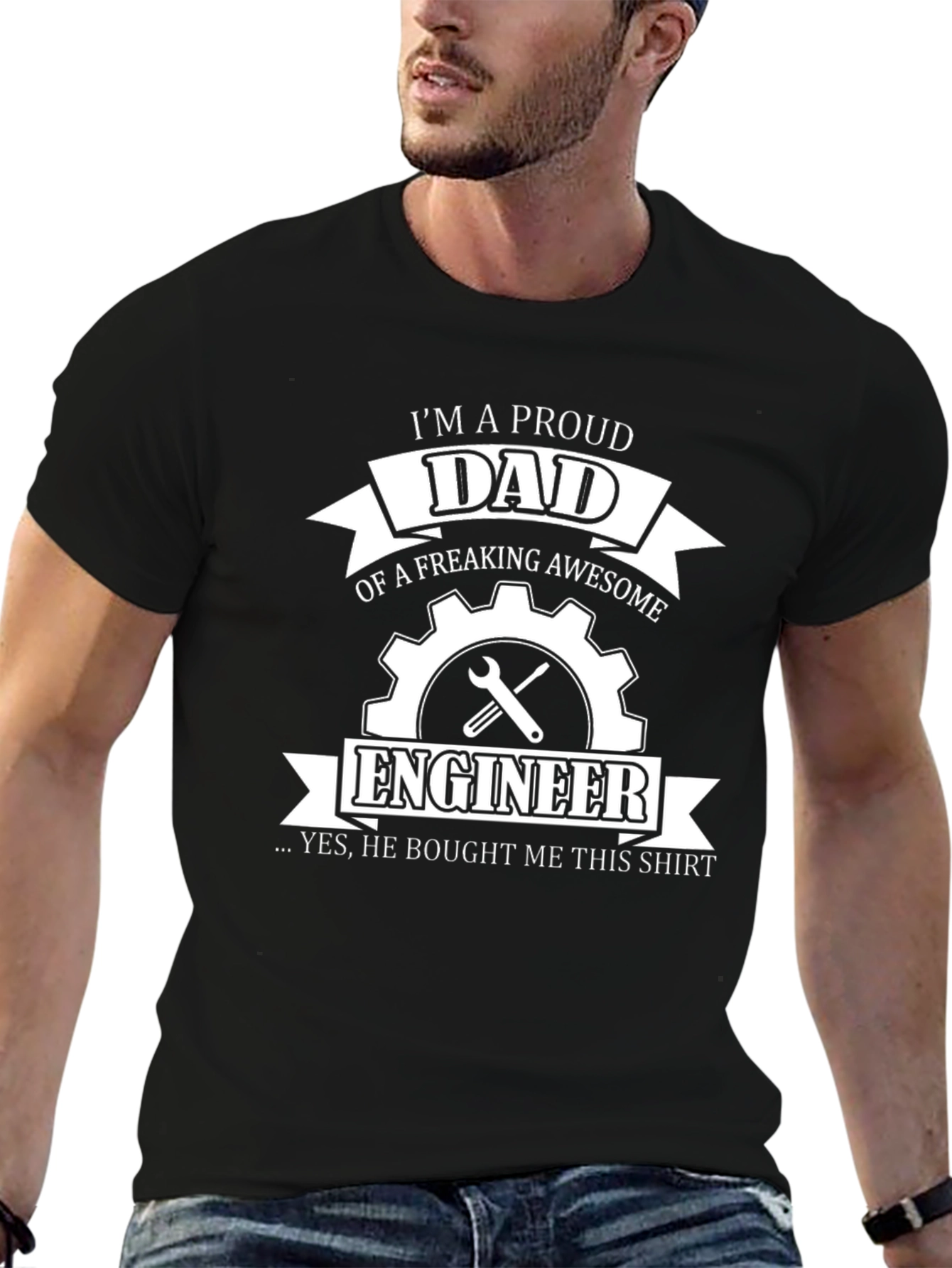 Proud Dad Engineer T-Shirt - Gift for Son/Daughter