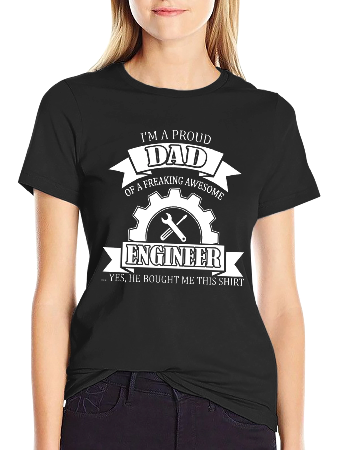 Proud Dad Engineer T-Shirt - Gift for Son/Daughter