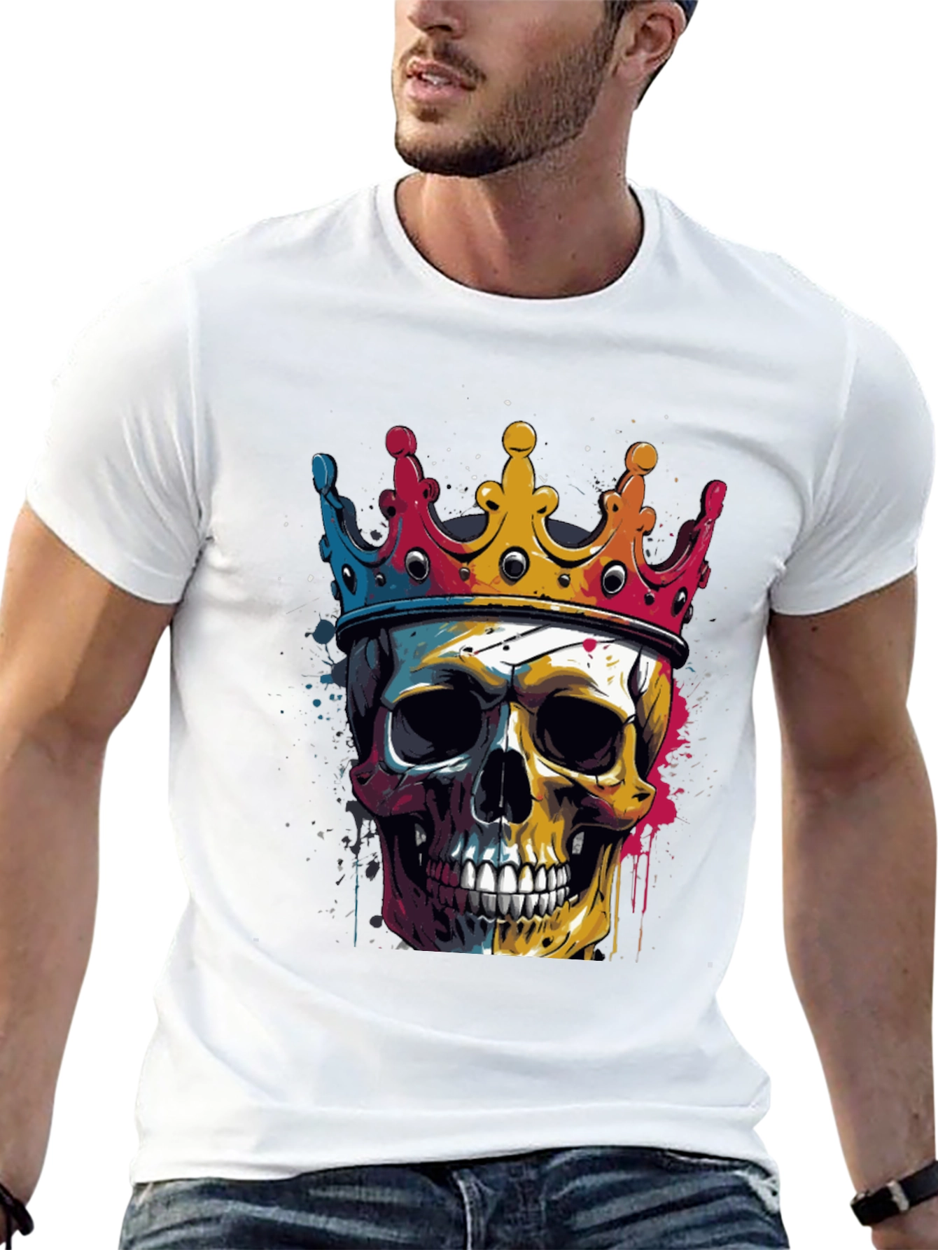 Skull King Graphic Tee - Unique Design