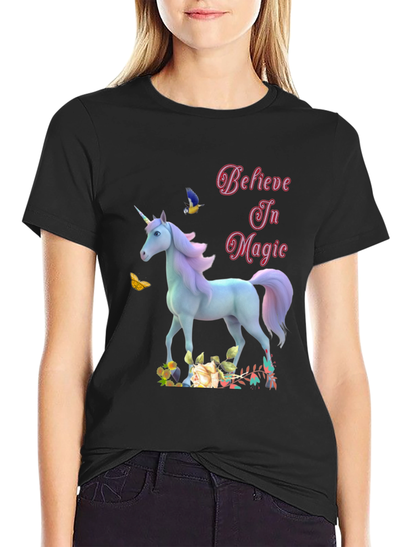 Believe In Magic Unicorn Graphic Tee