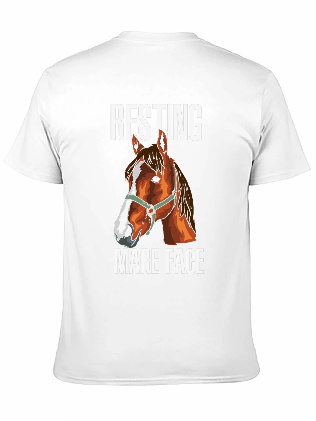 Resting Mare Face T-Shirt - Horse Lover Tee