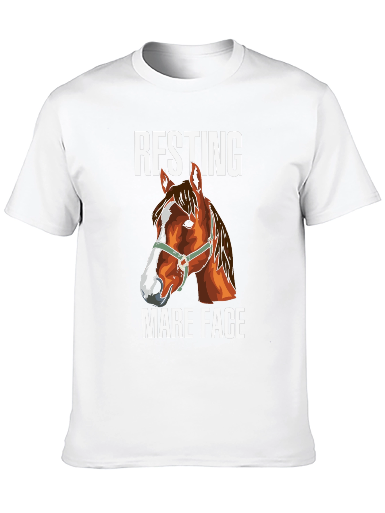 Resting Mare Face T-Shirt - Horse Lover Tee