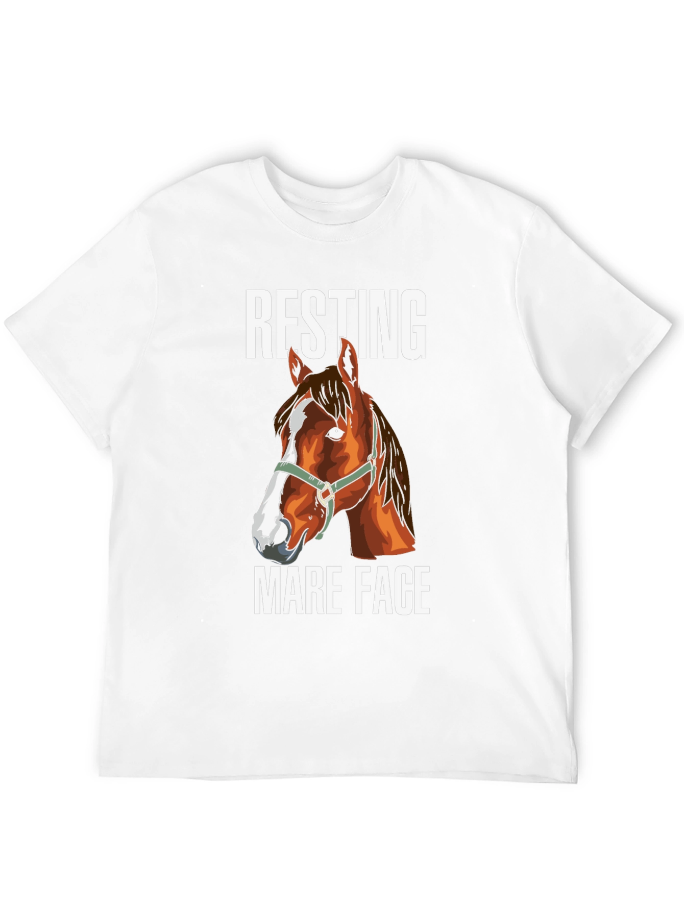 Resting Mare Face T-Shirt - Horse Lover Tee