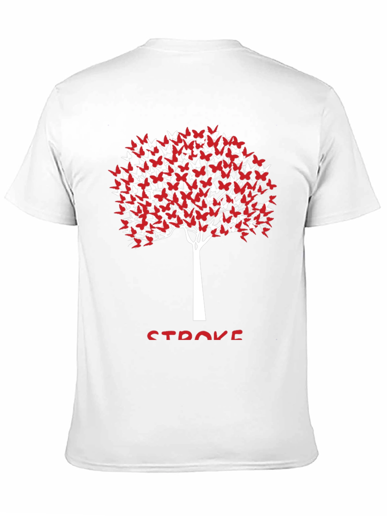 Butterfly Tree Stroke Awareness Black Tee