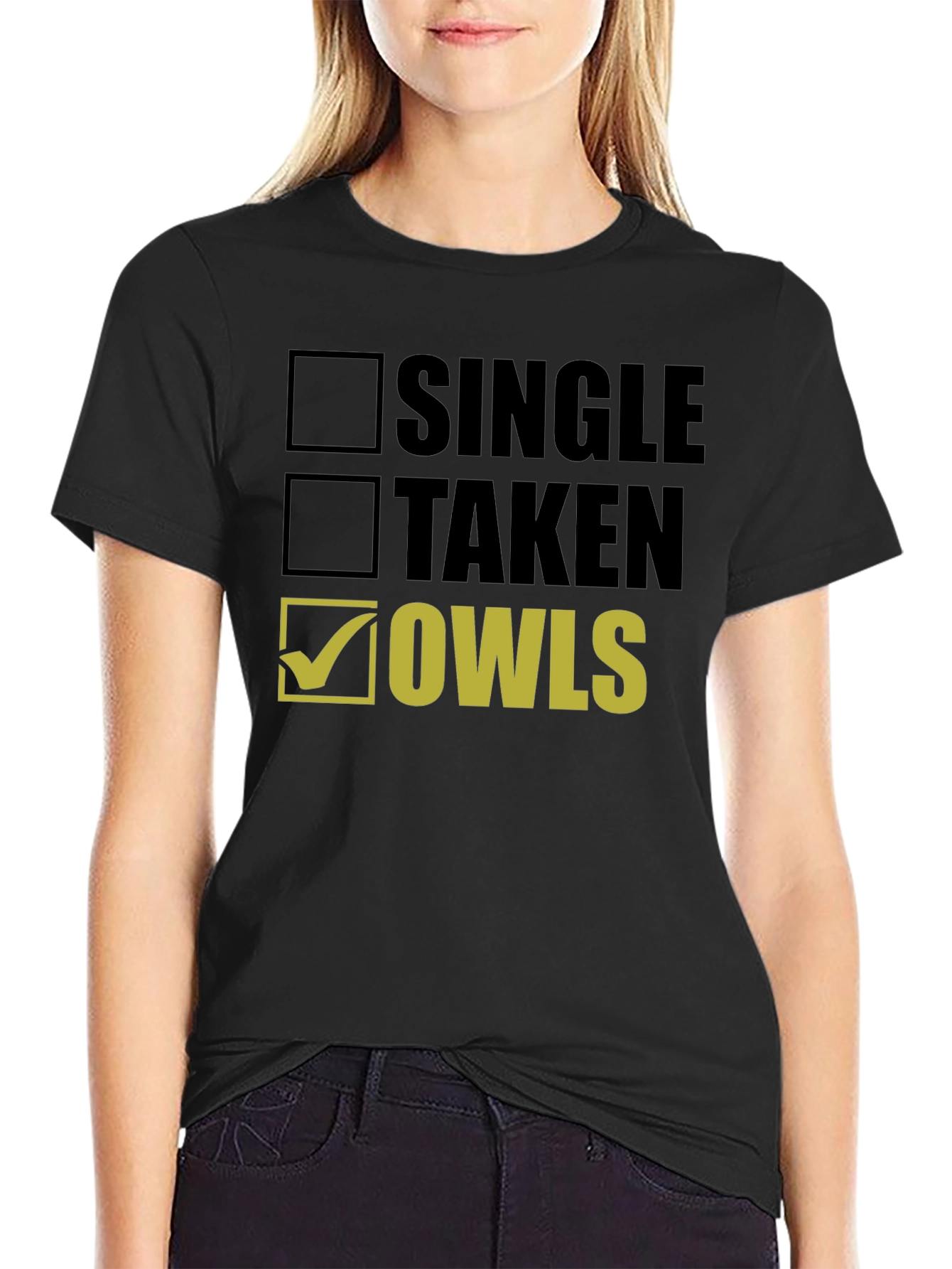 Single Taken Owls Graphic T-Shirt