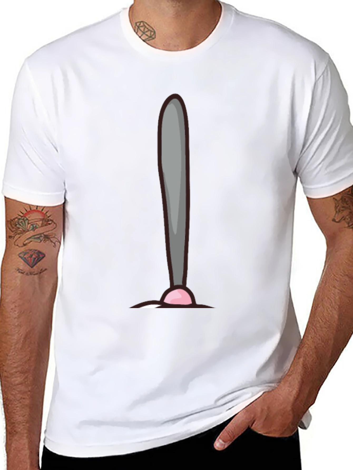 Humorous Cat Tongue T-Shirt