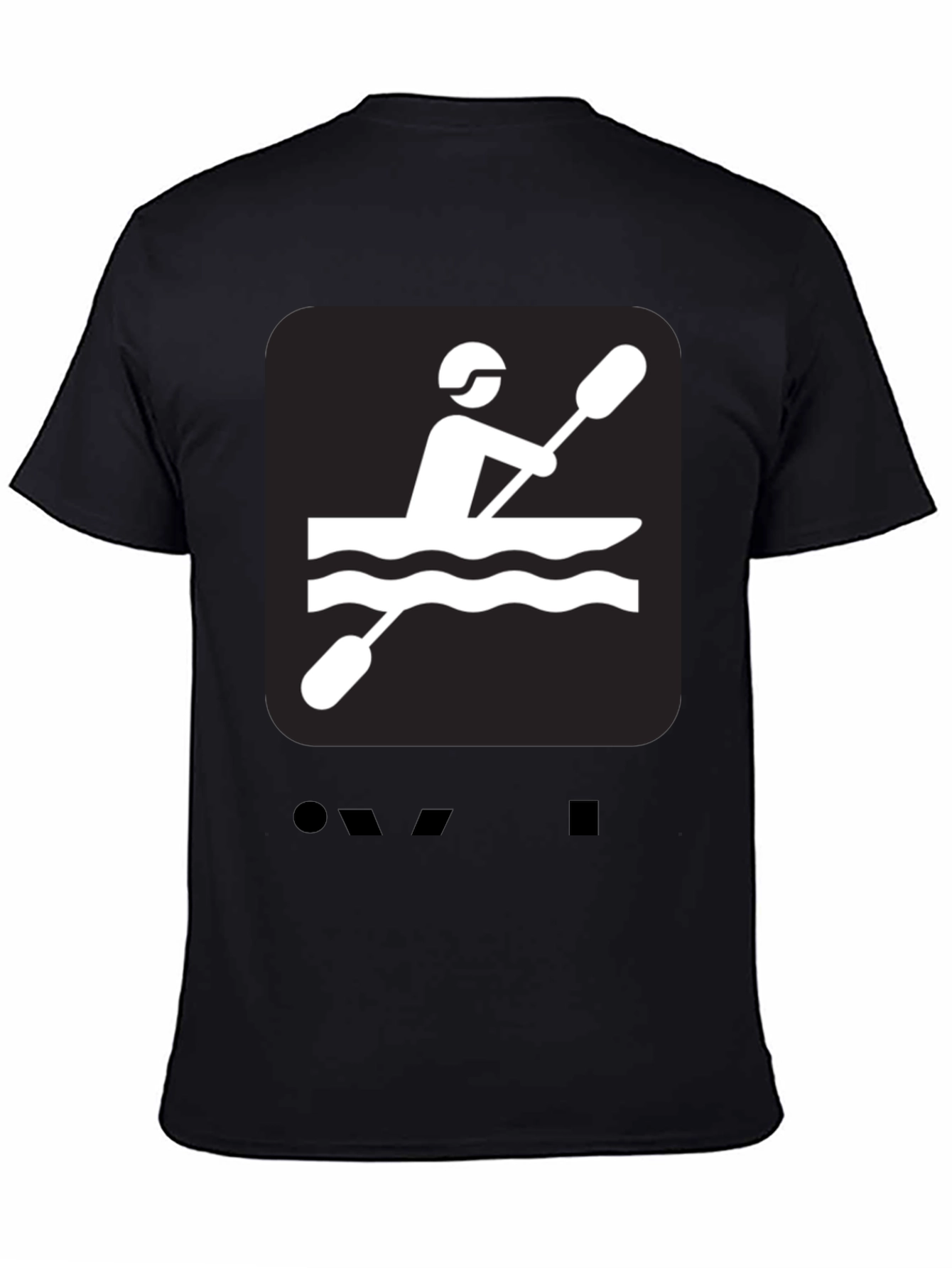 Kayaking Graphic Tee - Black Cotton T-Shirt