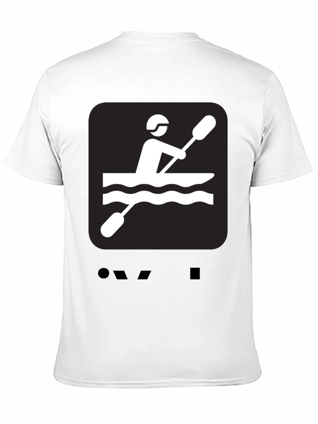 Kayaking Graphic Tee - Black Cotton T-Shirt