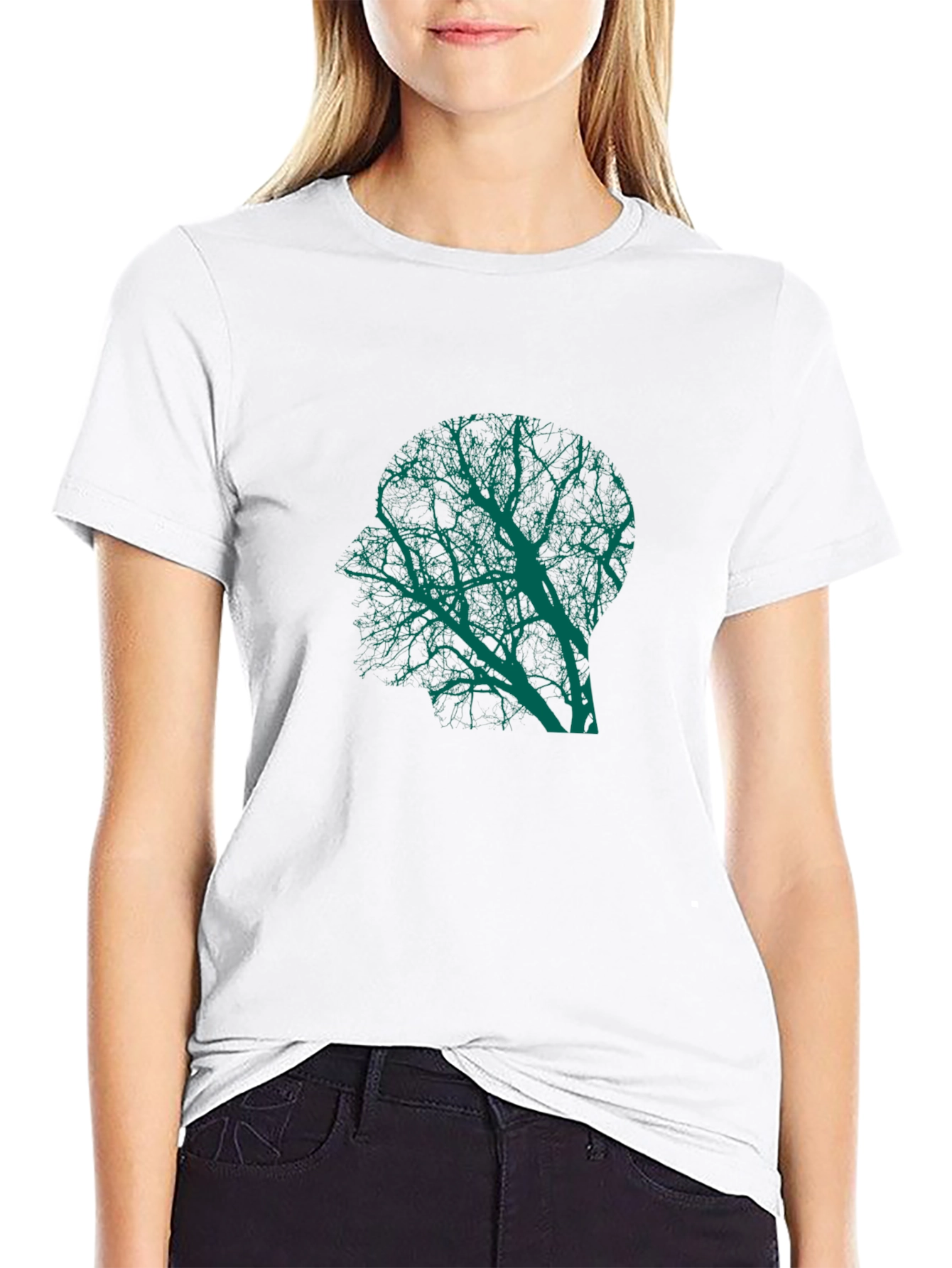 Tree Silhouette Black Graphic Tee