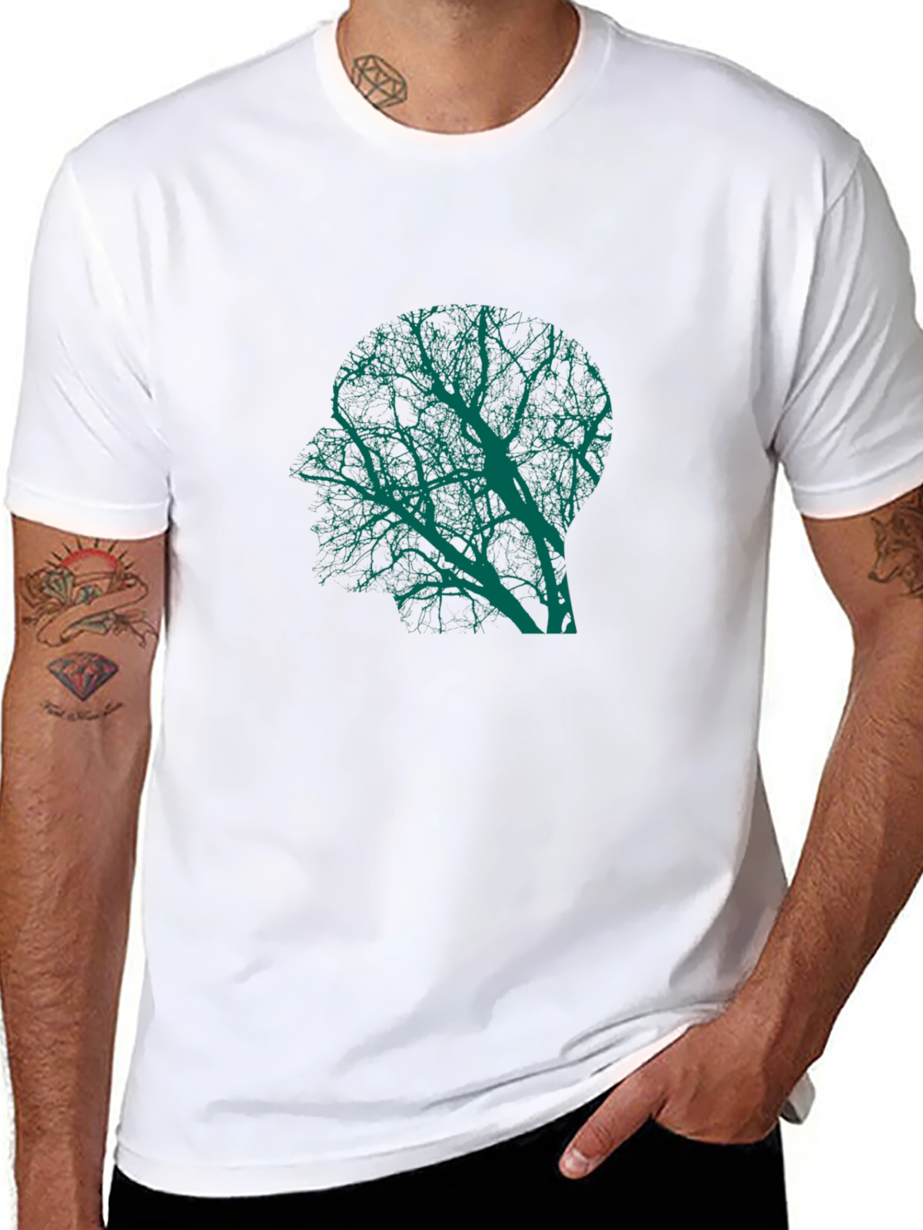 Tree Silhouette Black Graphic Tee
