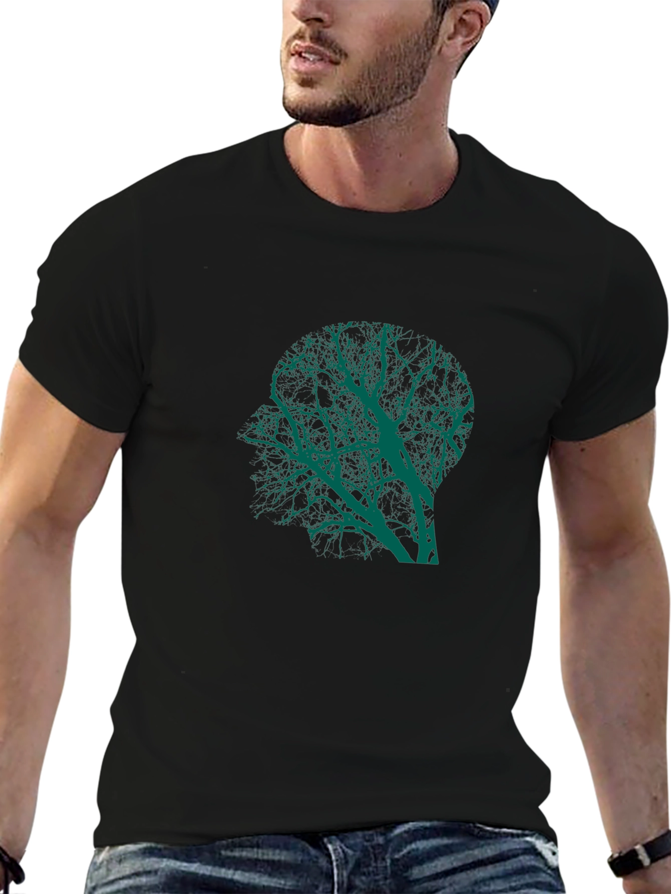 Tree Silhouette Black Graphic Tee
