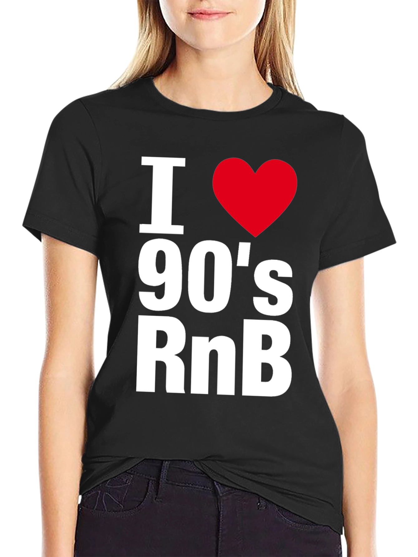 I Heart 90s RnB Black T-Shirt