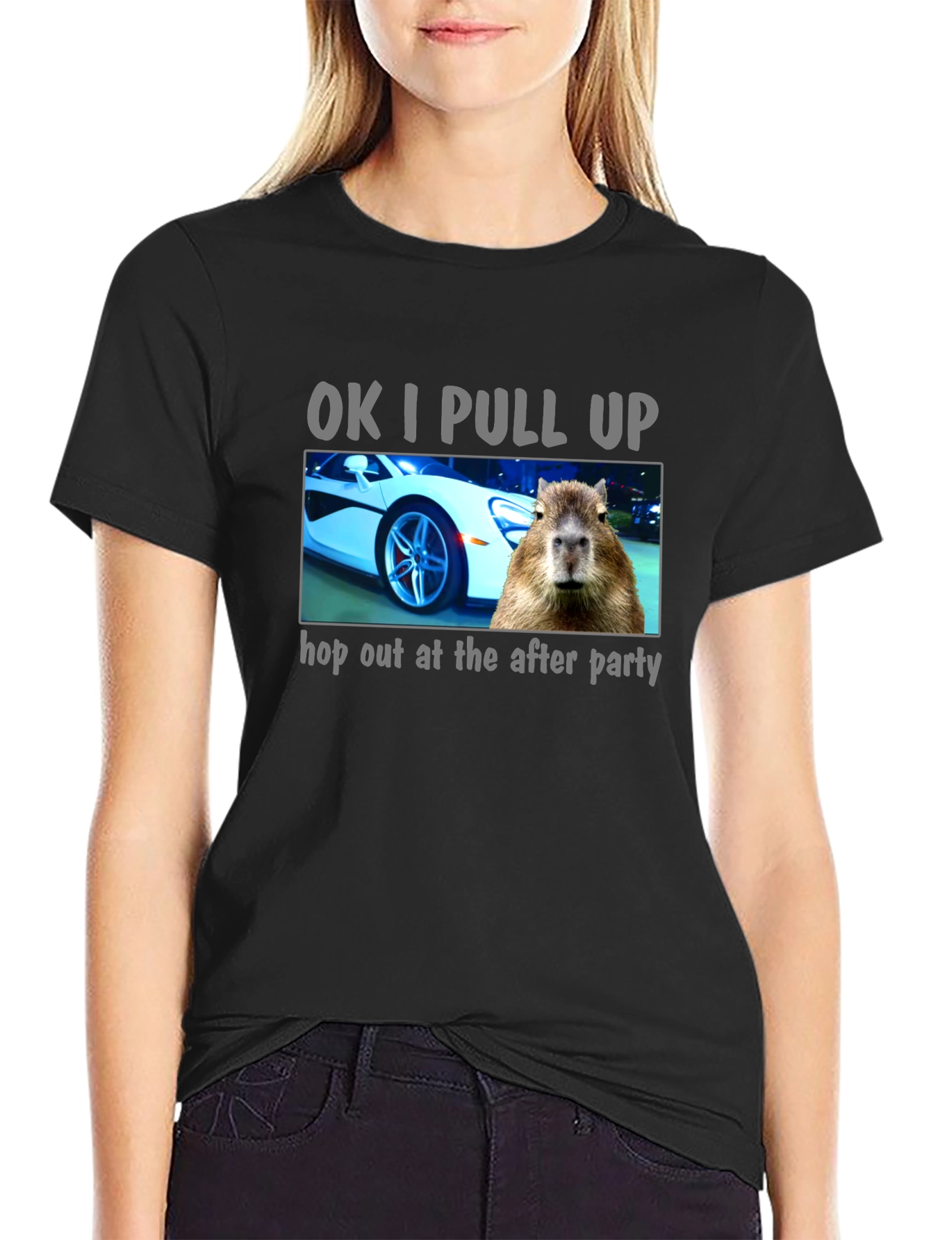 OK I Pull Up Capybara T-Shirt