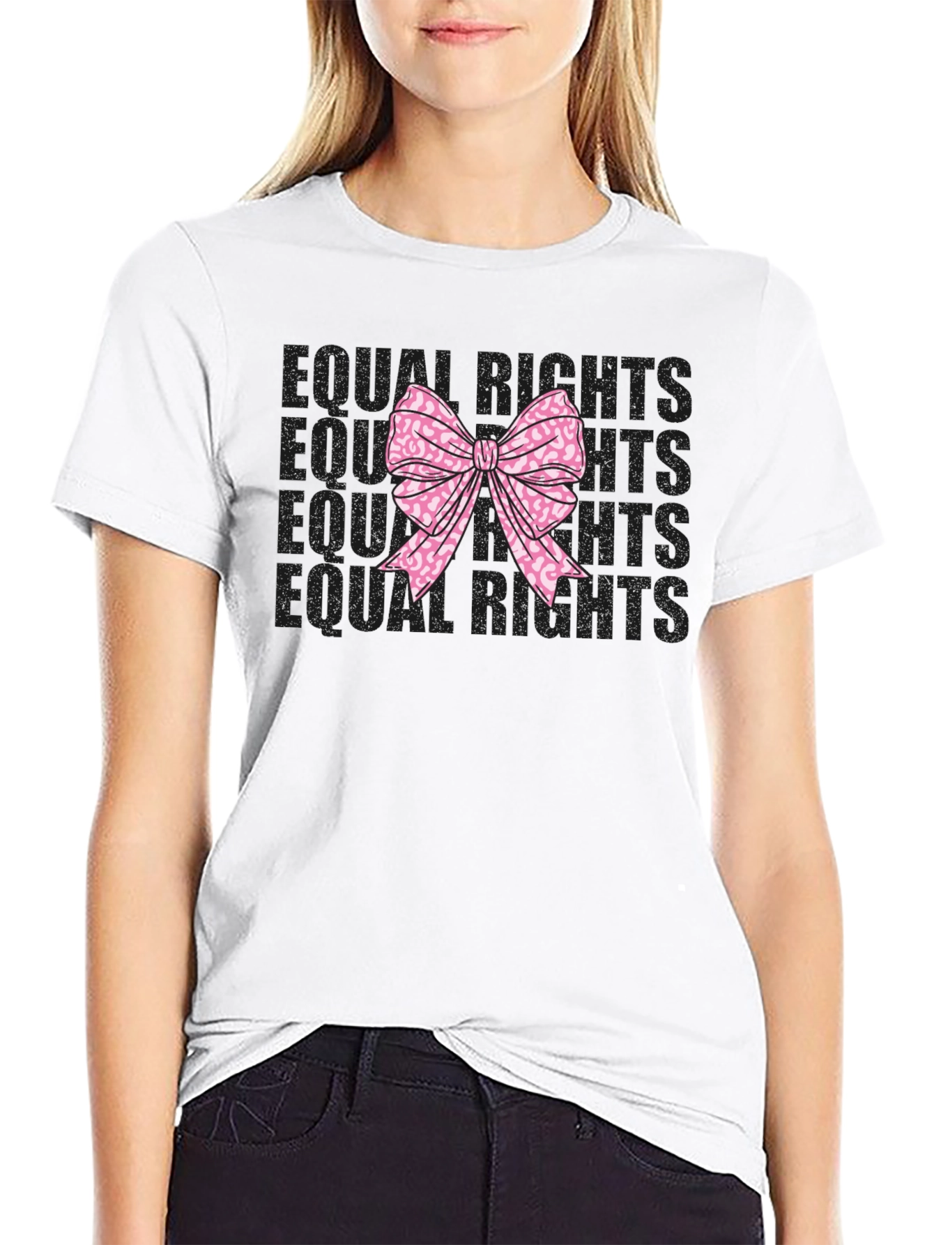 Equal Rights Pink Leopard Bow T-Shirt