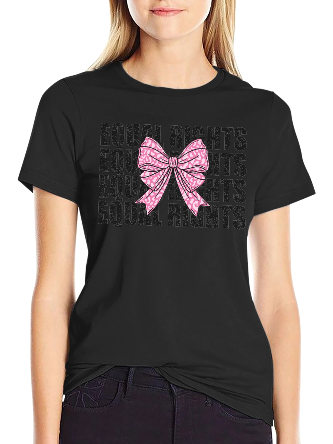 Equal Rights Pink Leopard Bow T-Shirt