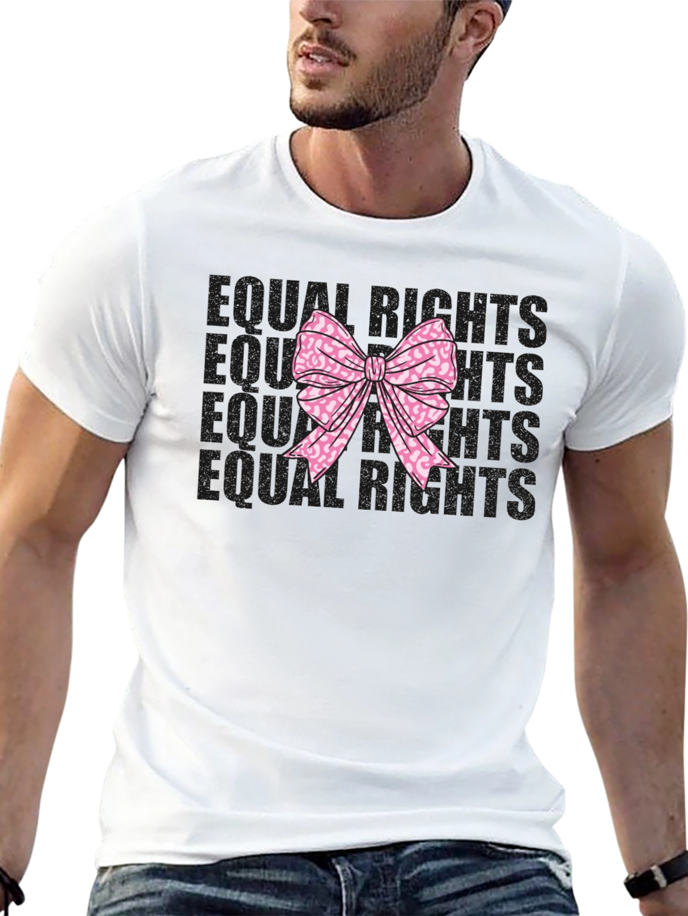 Equal Rights Pink Leopard Bow T-Shirt