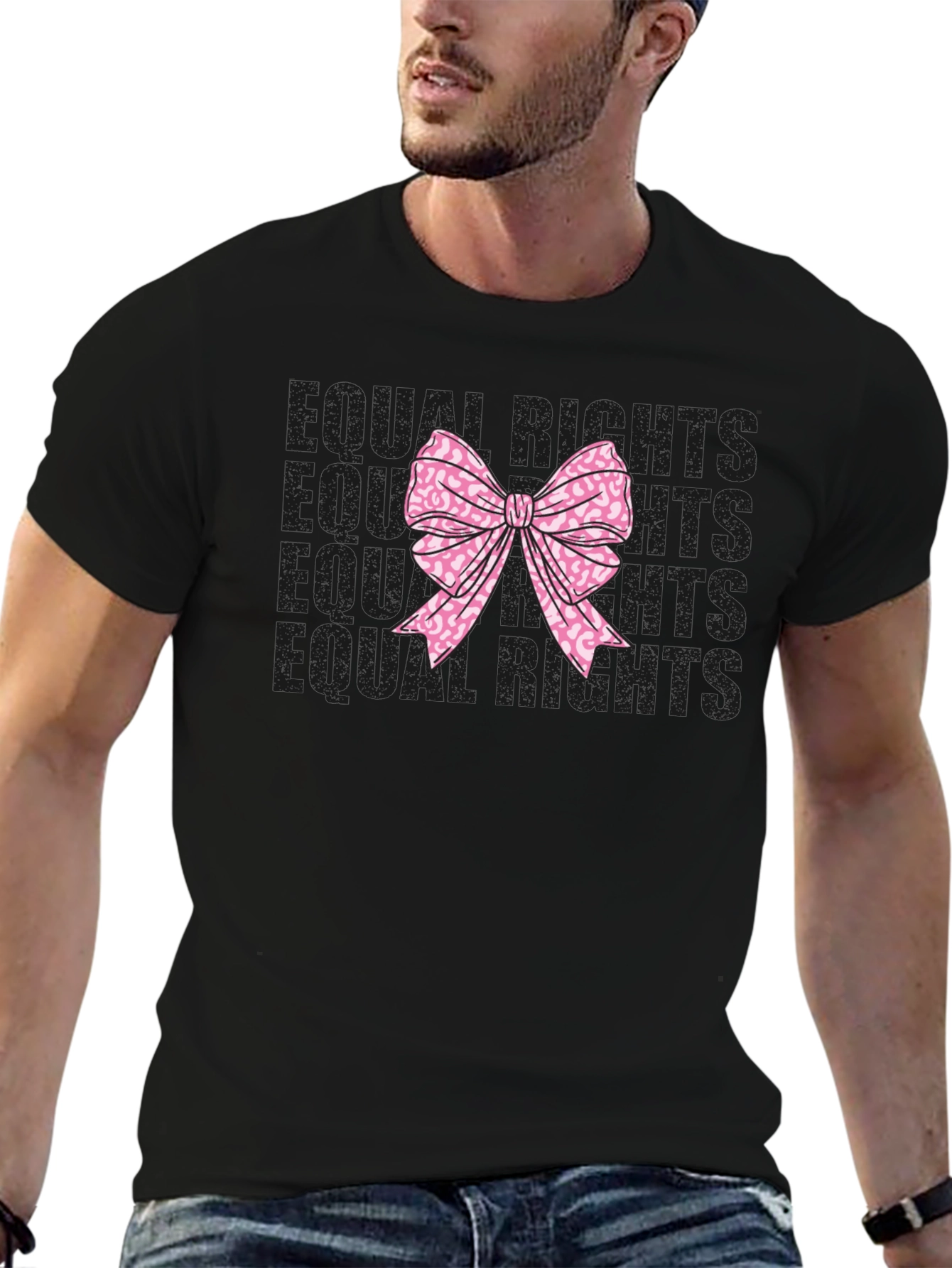 Equal Rights Pink Leopard Bow T-Shirt