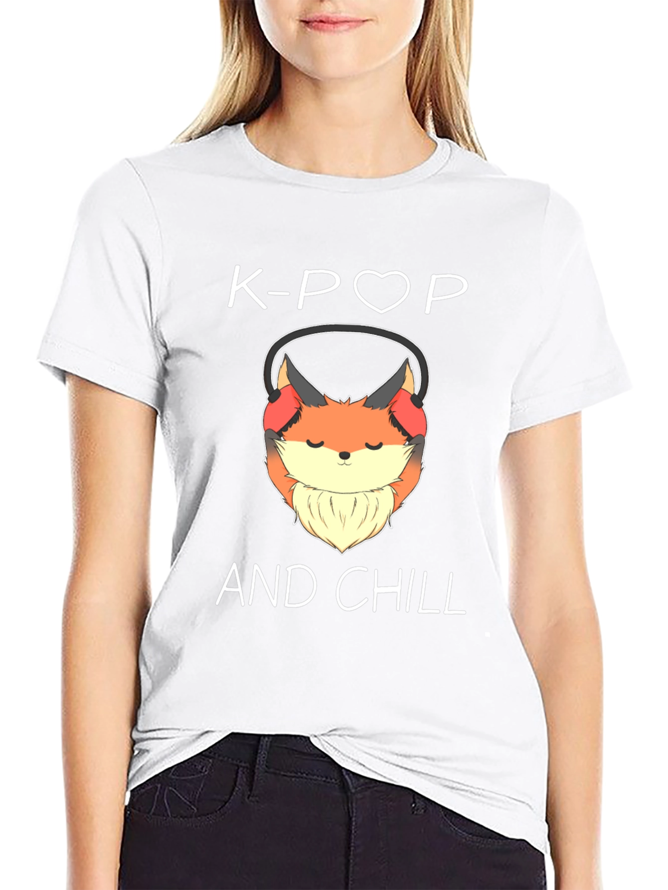 K-Pop & Chill Fox Graphic Tee