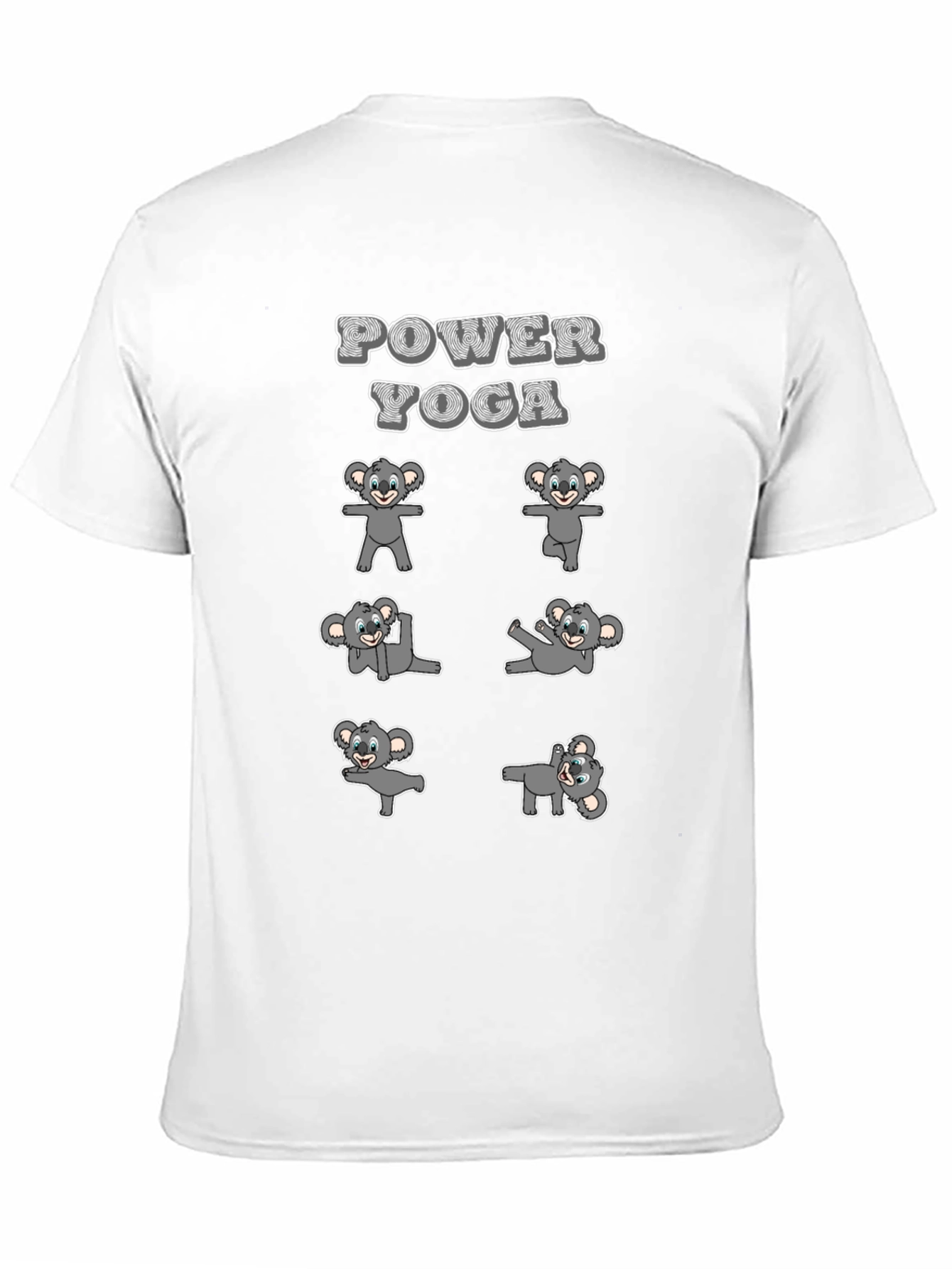 Koala Power Yoga Black T-Shirt