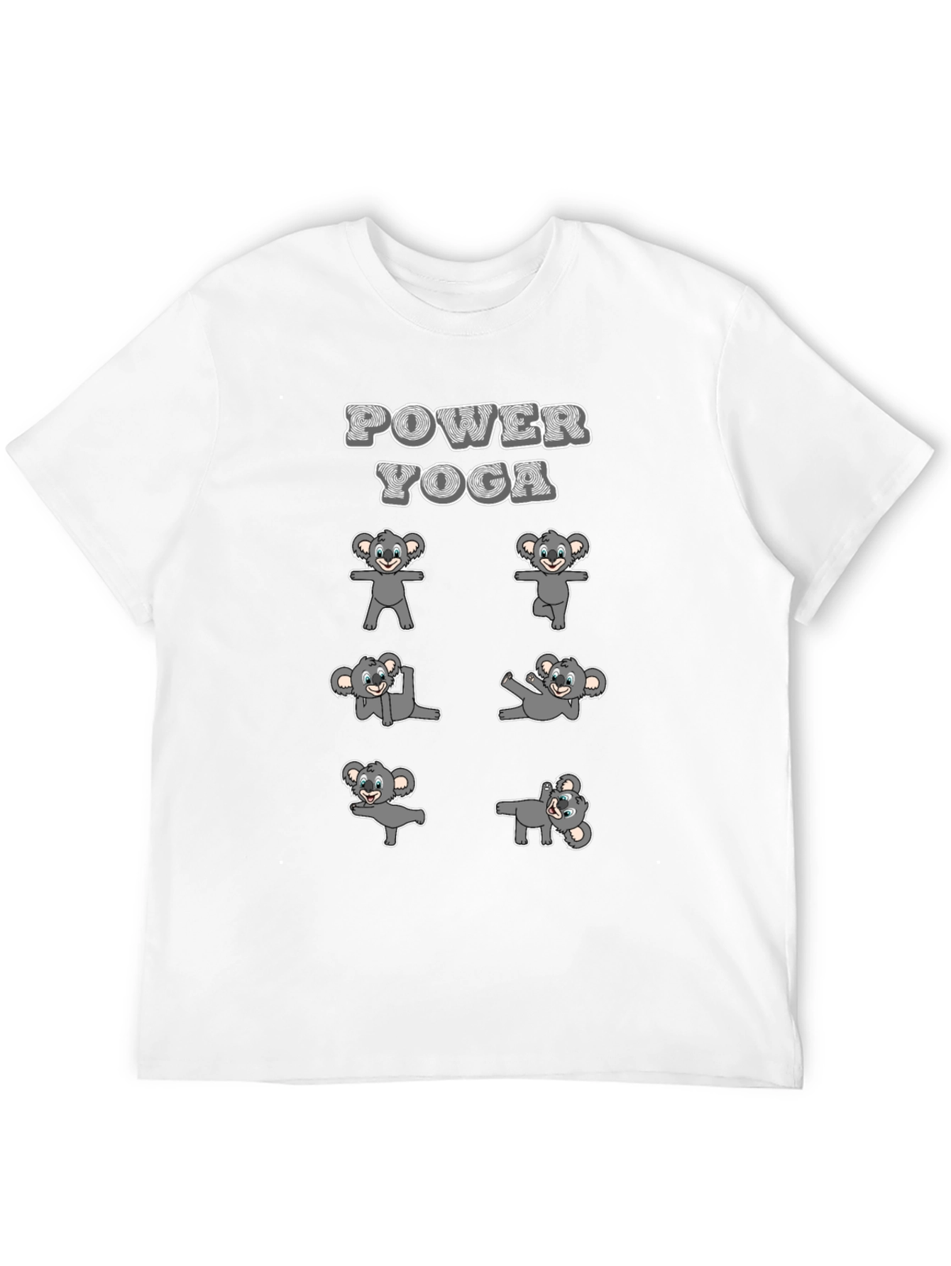Koala Power Yoga Black T-Shirt