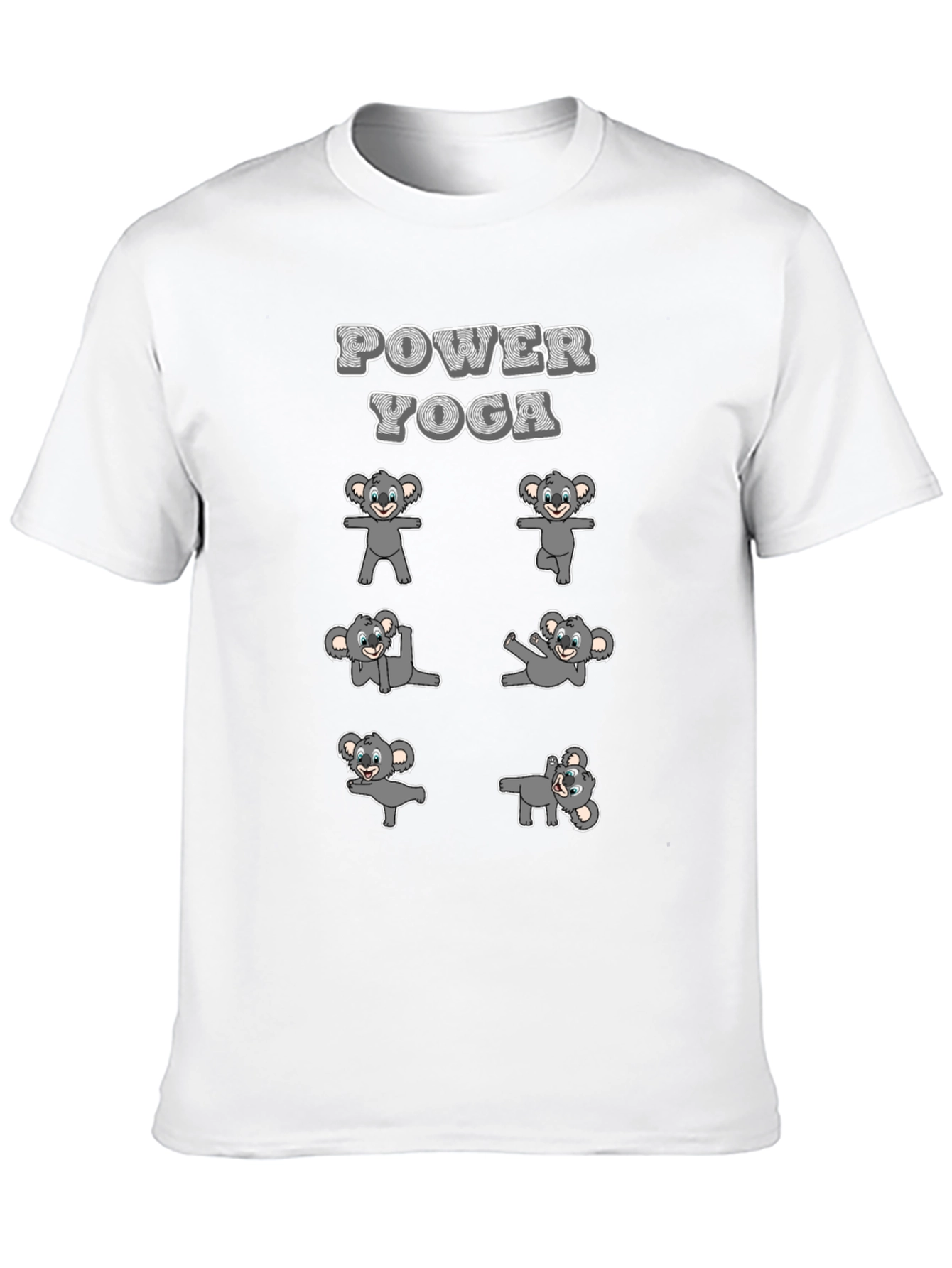 Koala Power Yoga Black T-Shirt