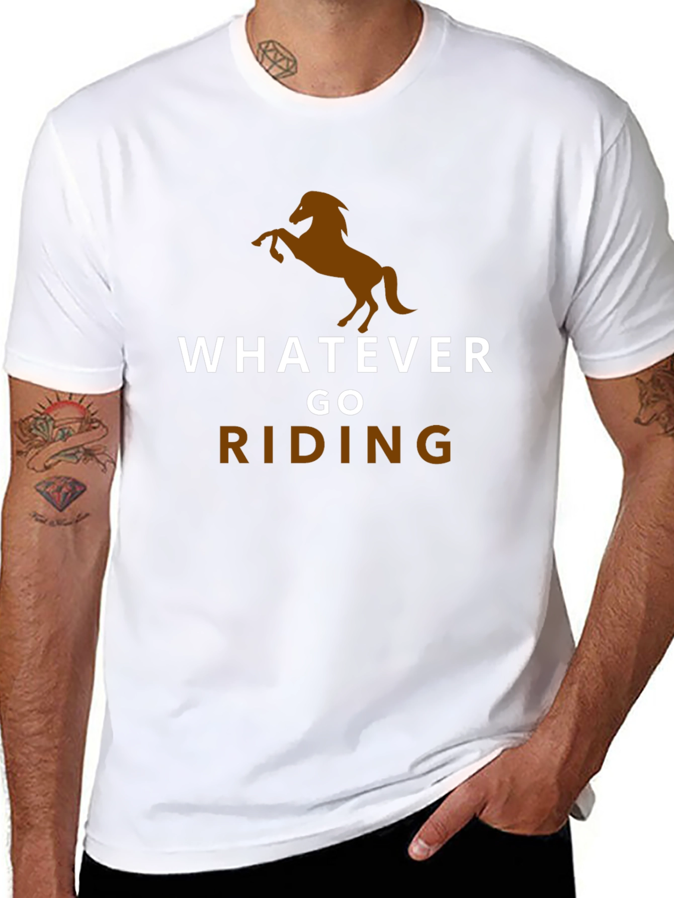 Whatever Go Riding T-Shirt Horse Lover Tee