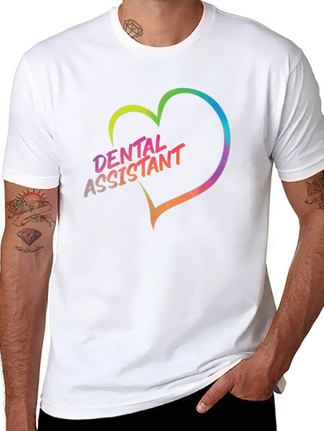 Dental Assistant Heart Graphic Tee
