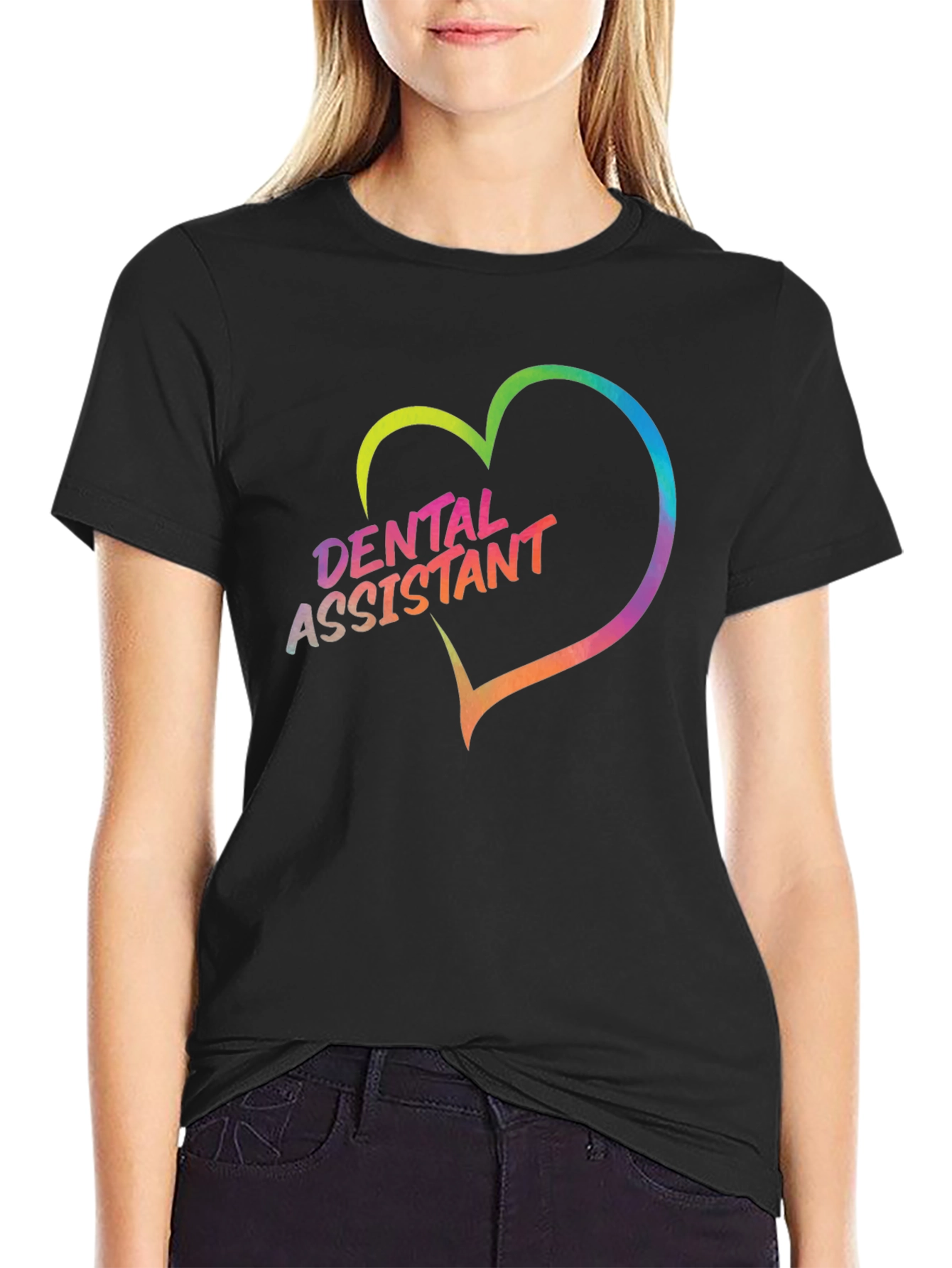 Dental Assistant Heart Graphic Tee