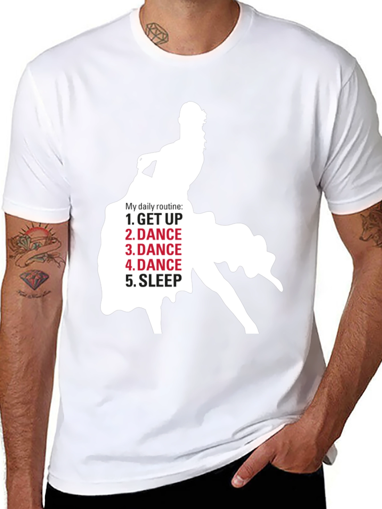 Dance Lovers Daily Routine Black T-Shirt