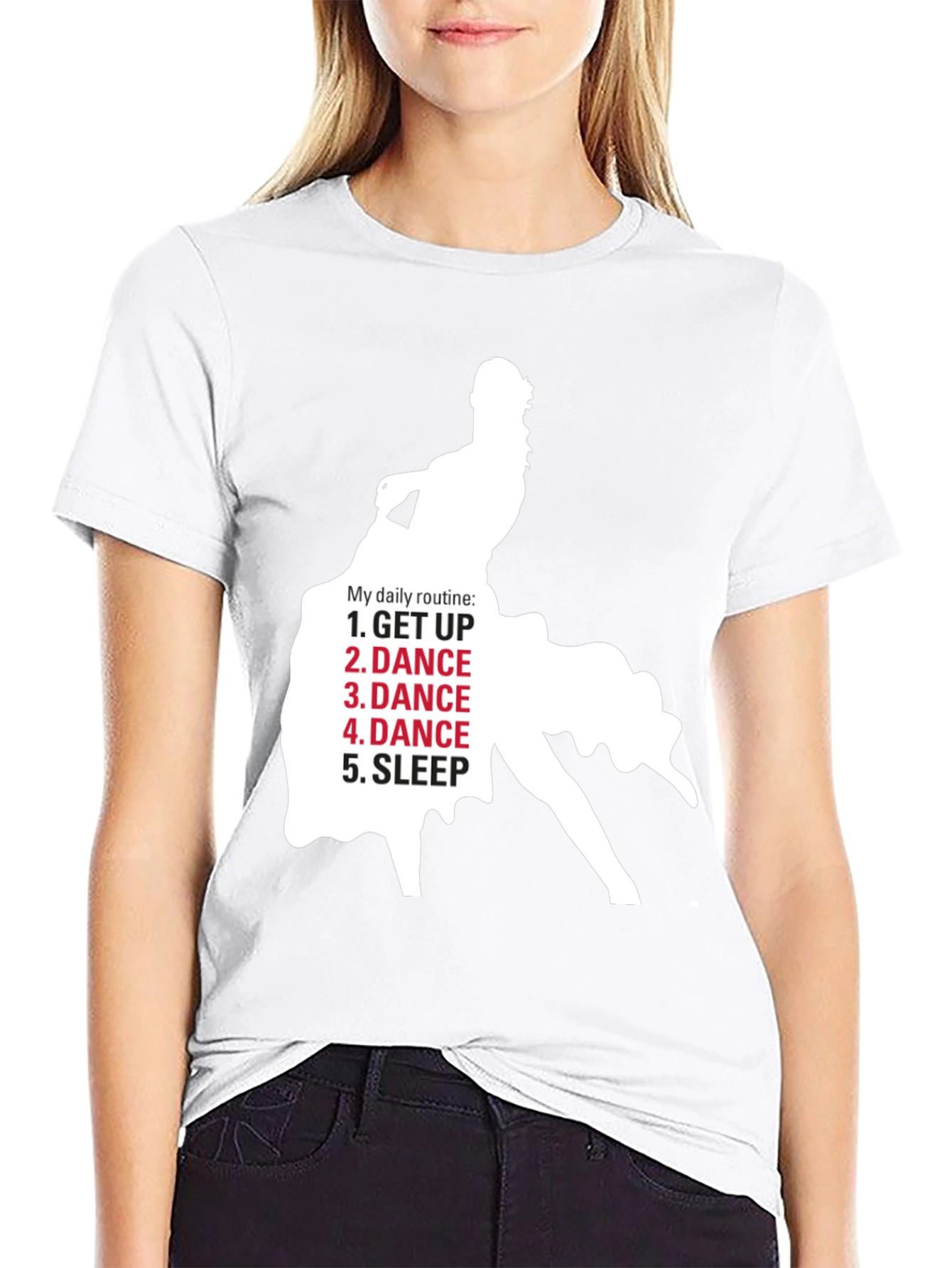 Dance Lovers Daily Routine Black T-Shirt