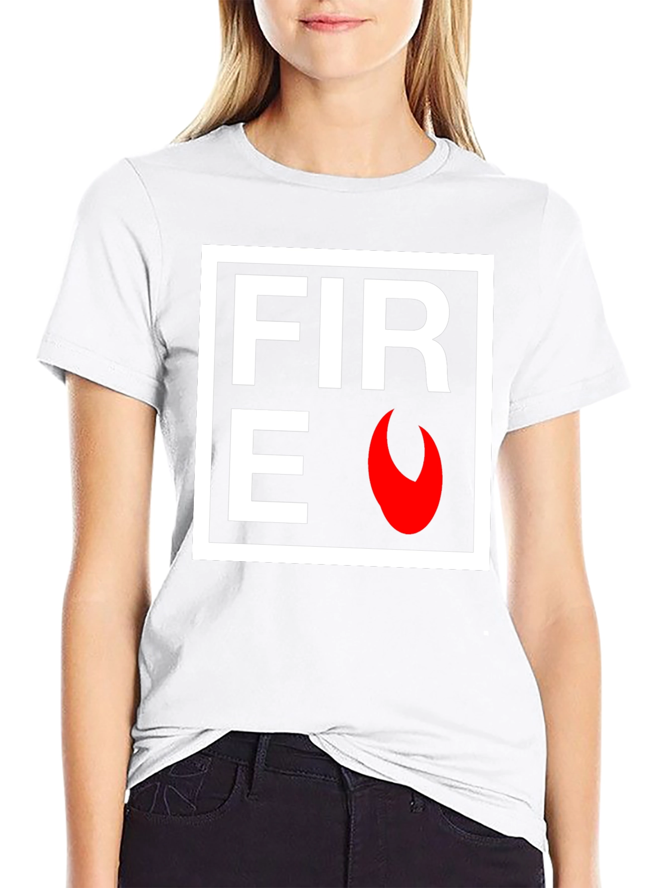 Fire Graphic Black T-Shirt - Bold Statement Tee