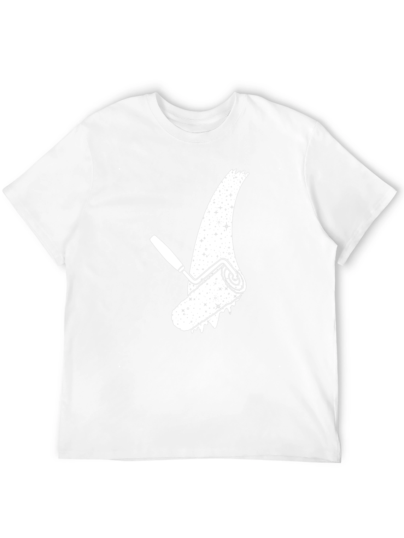Paint Roller Sparkle Graphic Tee - Stylish Cotton Shirt