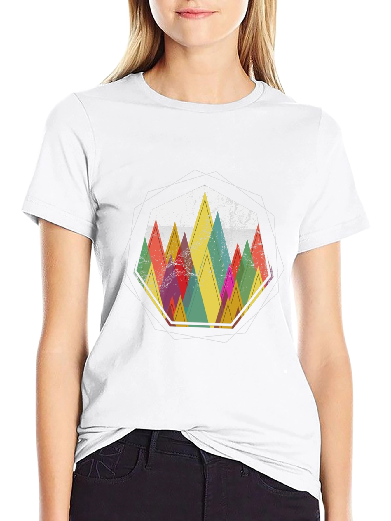 Geometric Mountain Graphic Tee - Stylish Casual Wear