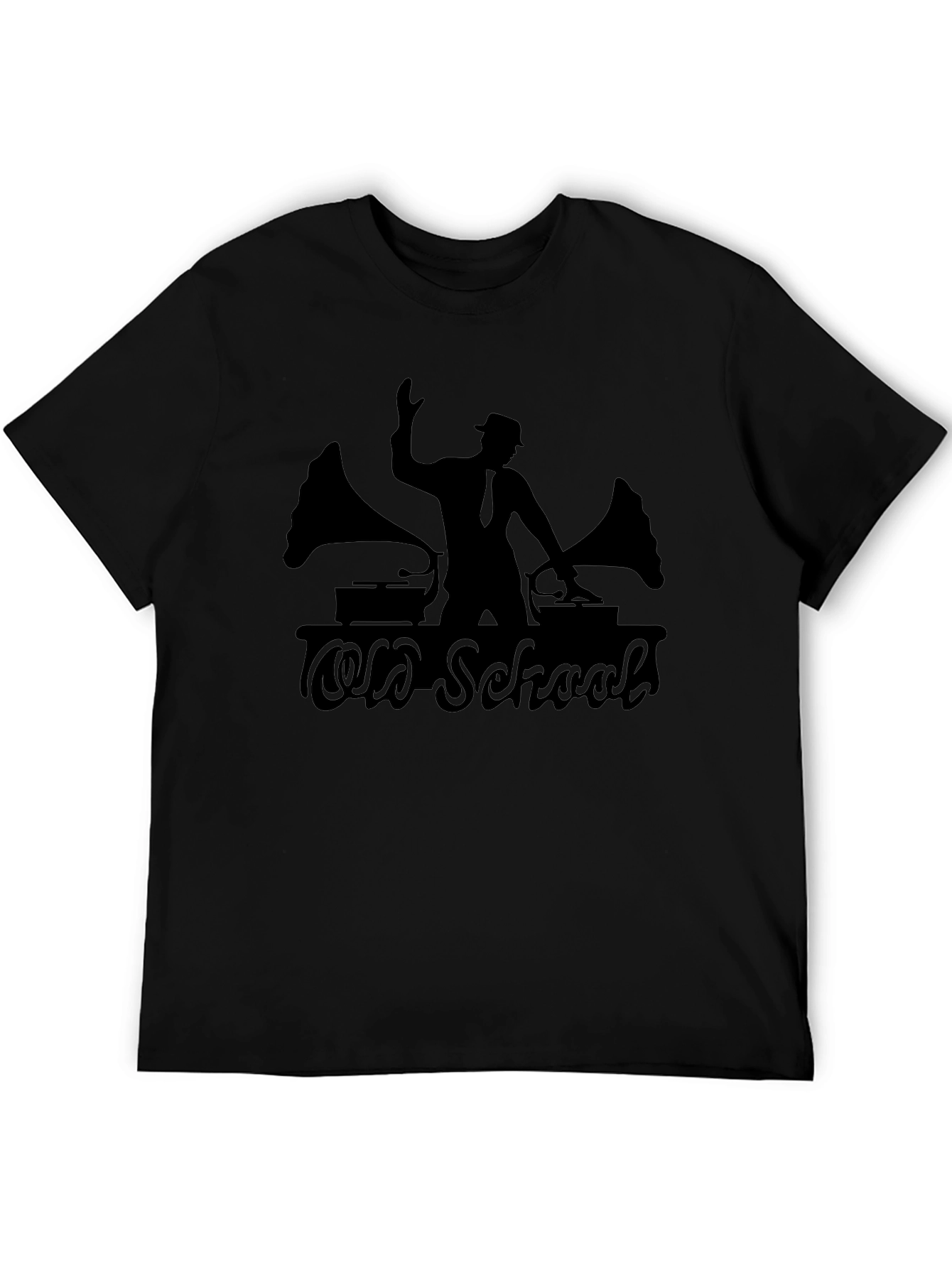 Old School DJ Black T-Shirt