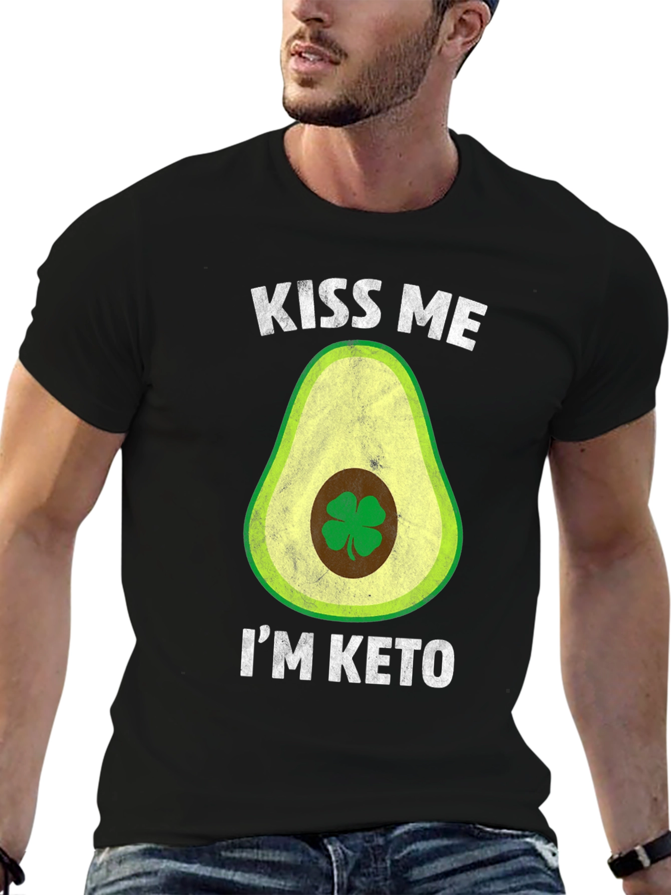 Kiss Me Im Keto Avocado Graphic Tee