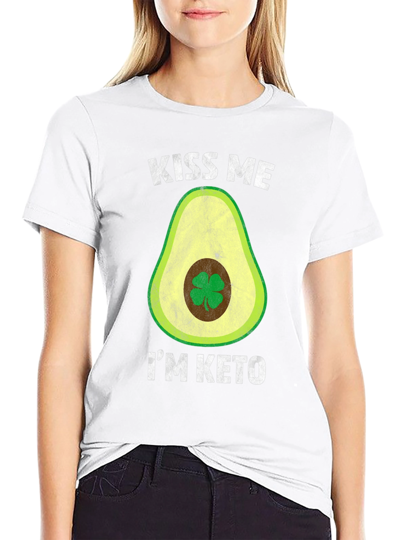 Kiss Me Im Keto Avocado Graphic Tee