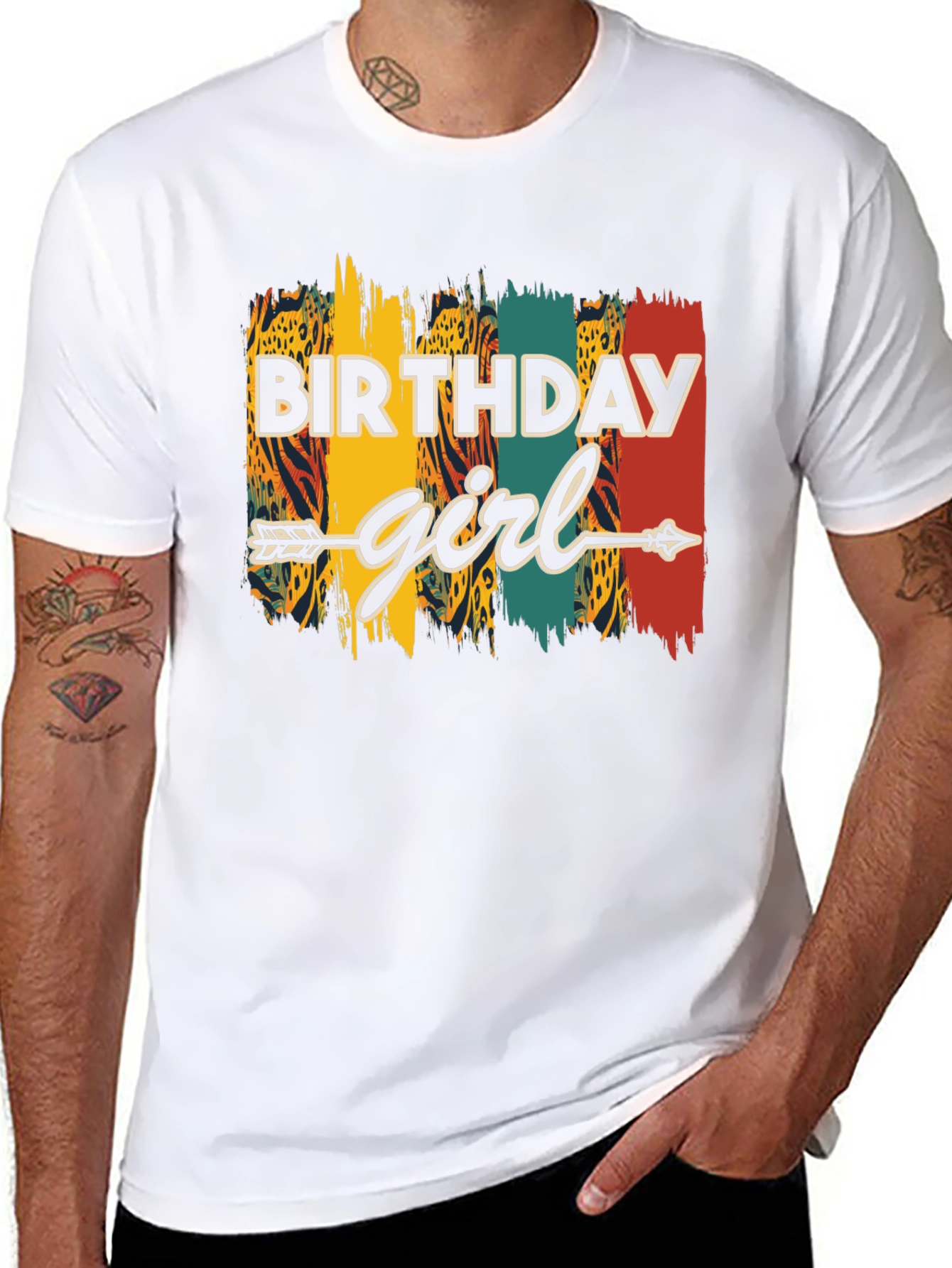 Birthday Girl Arrow Graphic Tee - Unisex Black T-Shirt