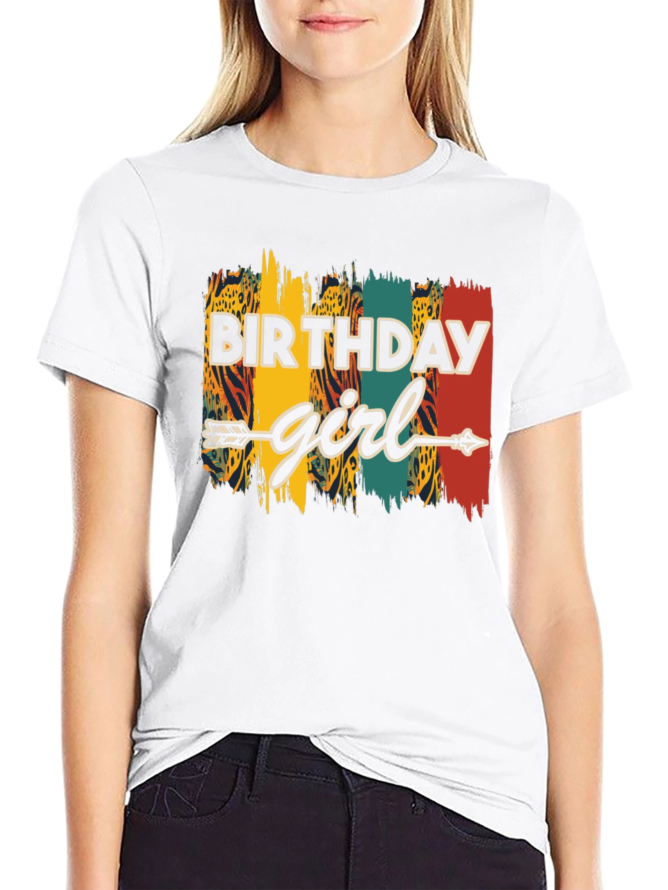 Birthday Girl Arrow Graphic Tee - Unisex Black T-Shirt