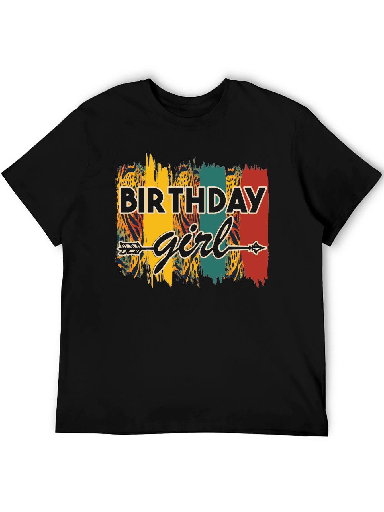 Birthday Girl Arrow Graphic Tee - Unisex Black T-Shirt