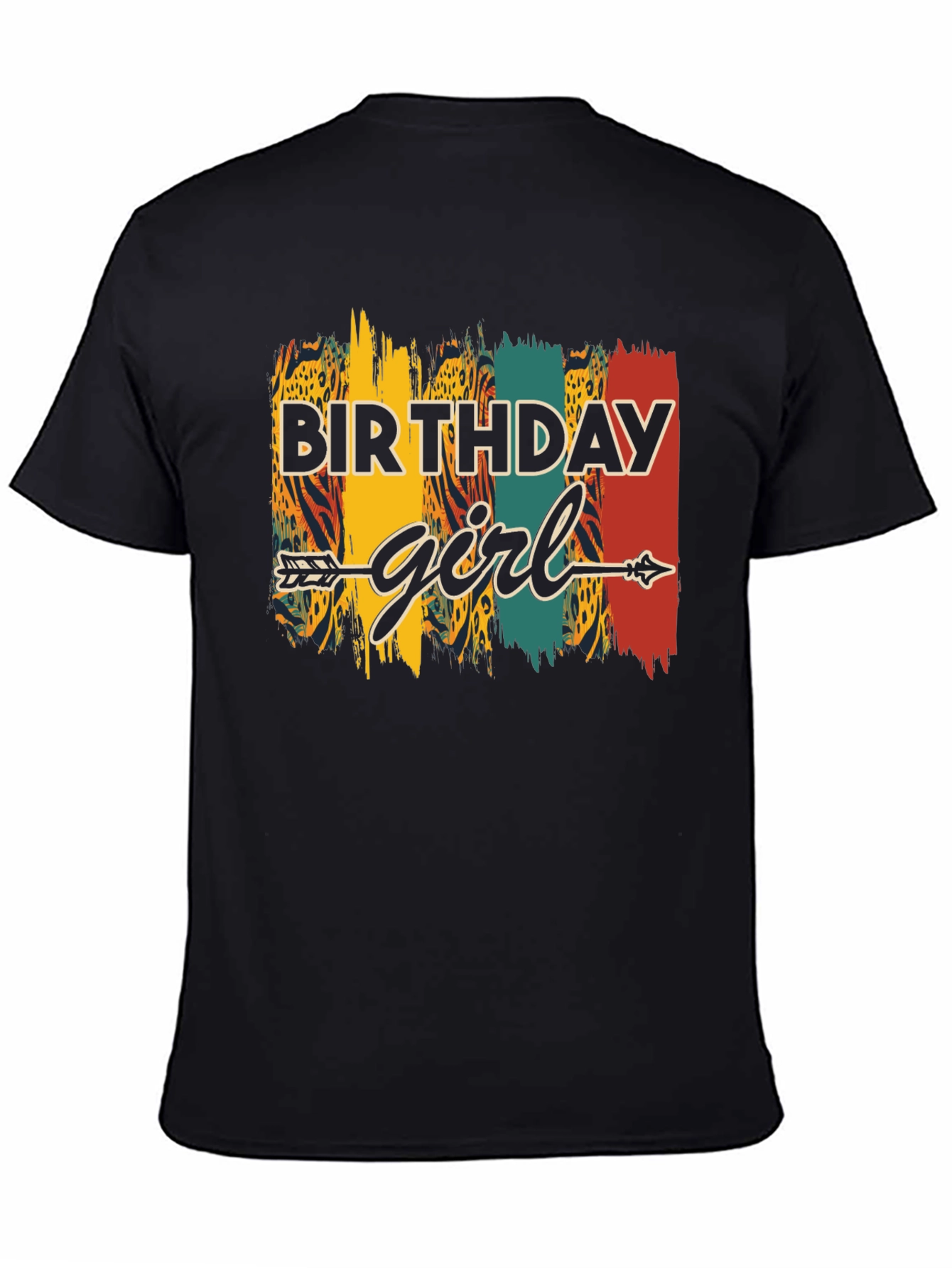 Birthday Girl Arrow Graphic Tee - Unisex Black T-Shirt