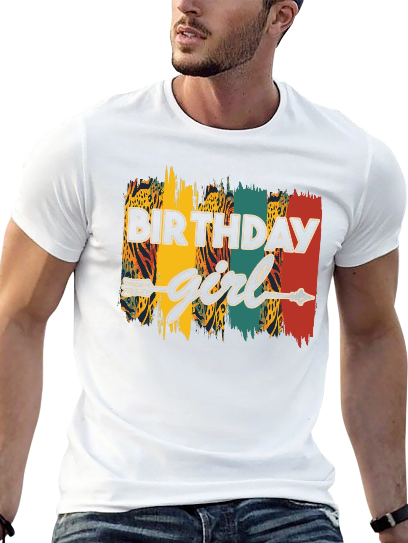 Birthday Girl Arrow Graphic Tee - Unisex Black T-Shirt