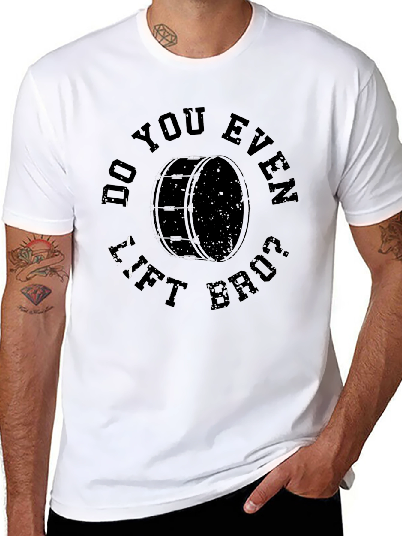 Do You Even Lift Bruh Bass Drum T-Shirt