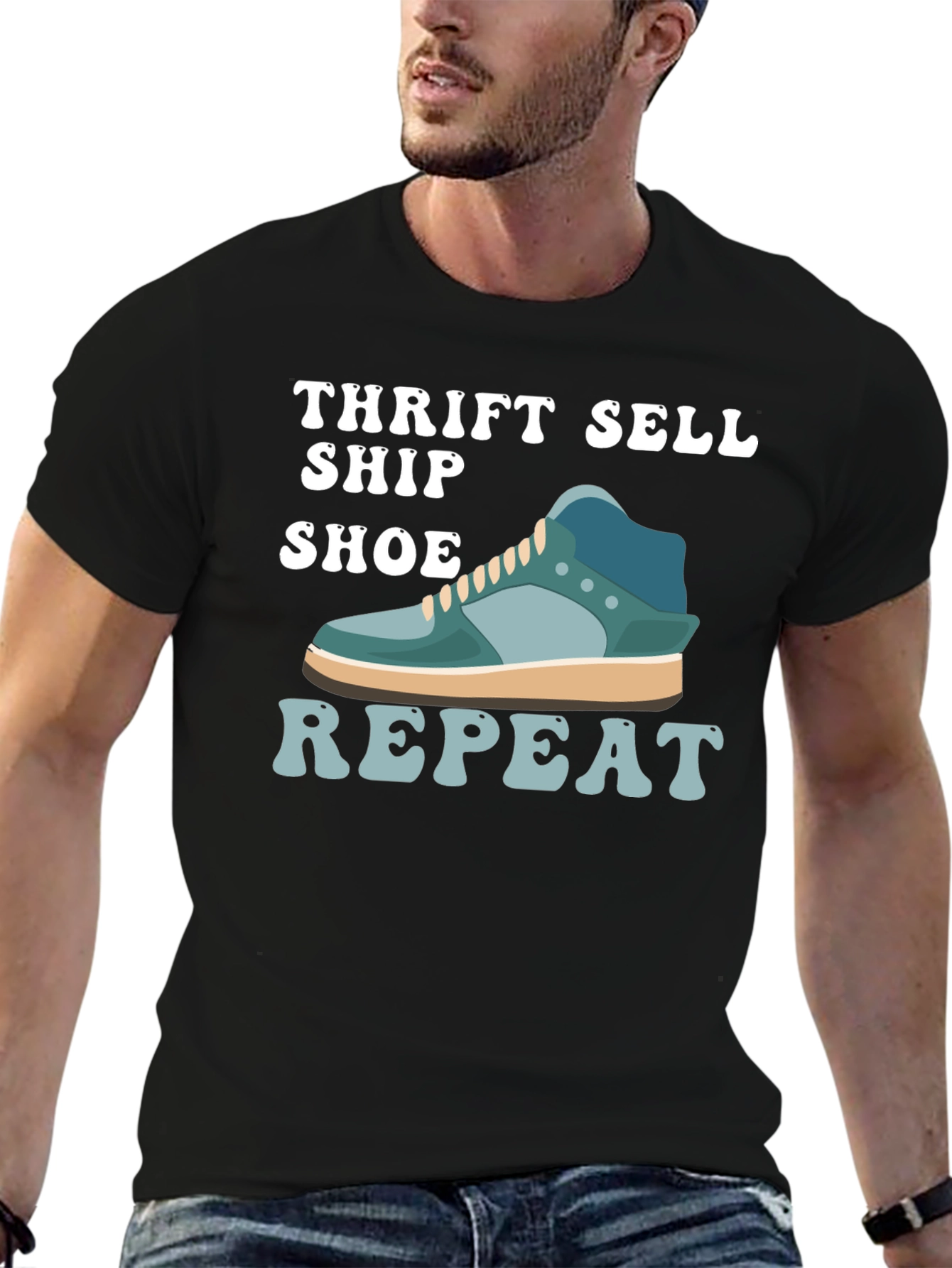 Thrift Sell Ship Shoe Repeat T-Shirt