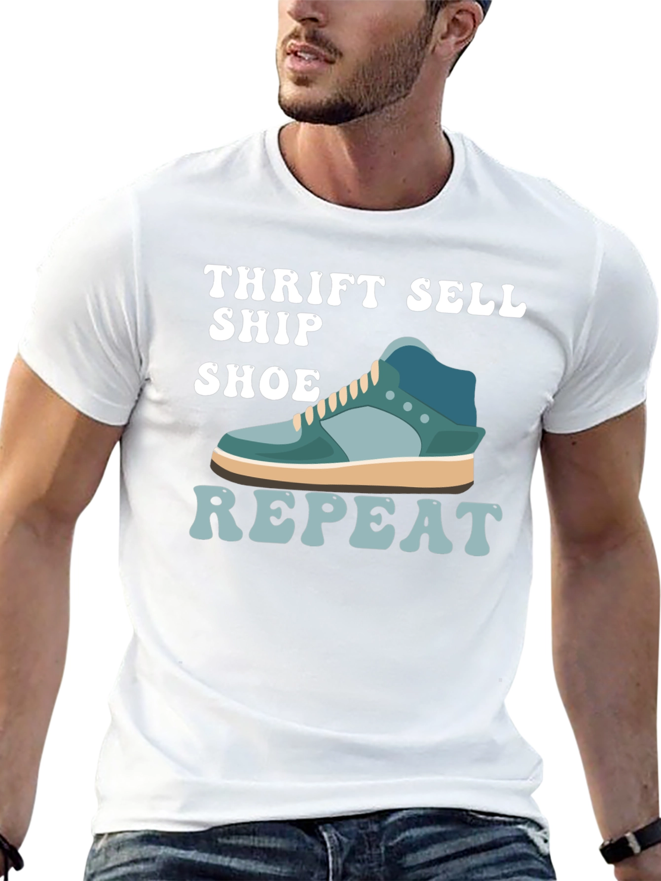 Thrift Sell Ship Shoe Repeat T-Shirt